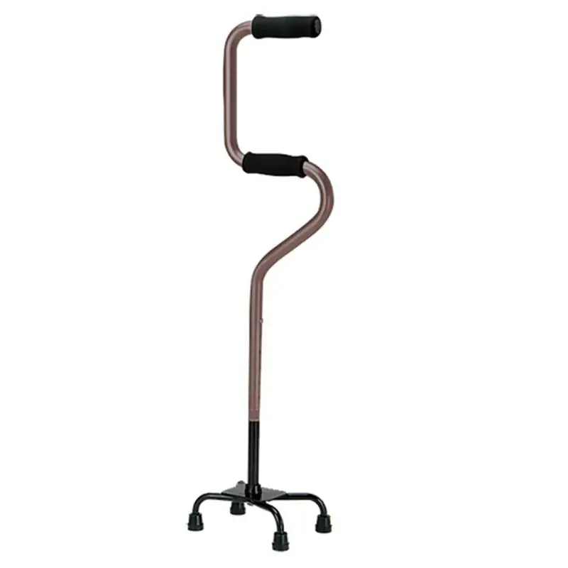 Béquille Antidérapante 4 Pied - Marron - canne de marche