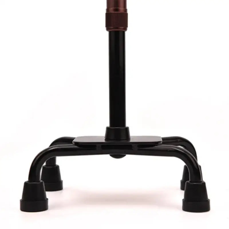 Béquille Antidérapante 4 Pied - Marron - canne de marche