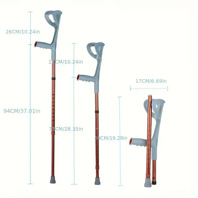 Béquilles anglaise légère Bleu - 1 paire Bleu - canne de marche