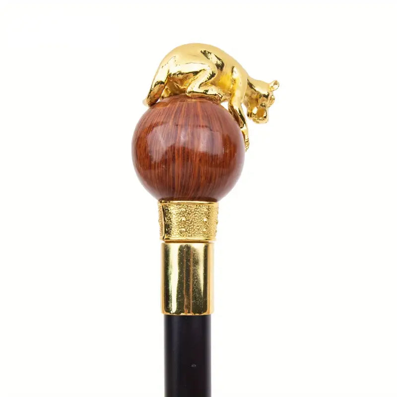 Canne à pommeau décorée - Léopard - canne de marche