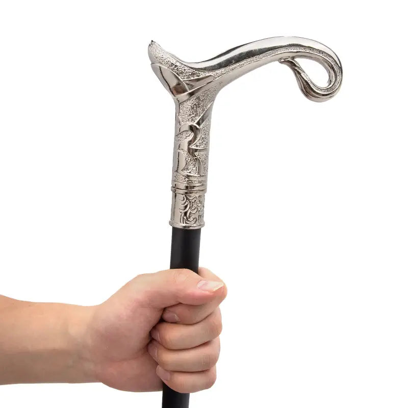 Canne de Luxe Blanche Courbe - Blanche Courbe - canne de marche