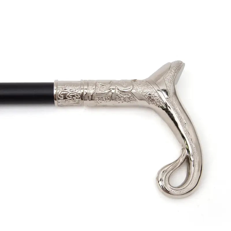 Canne de Luxe Blanche Courbe - Blanche Courbe - canne de marche