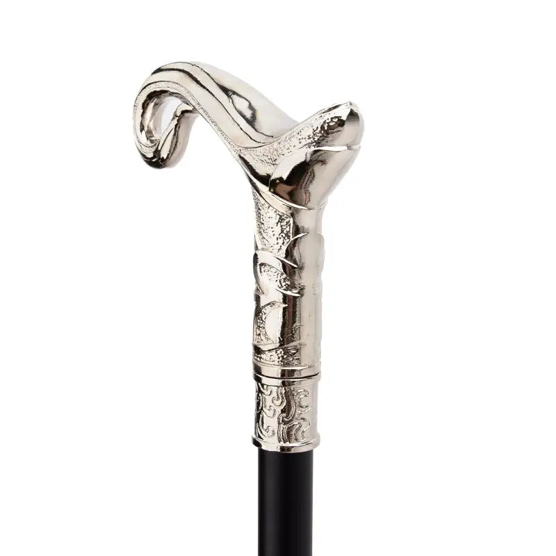 Canne de Luxe Blanche Courbe - Blanche Courbe - canne de marche