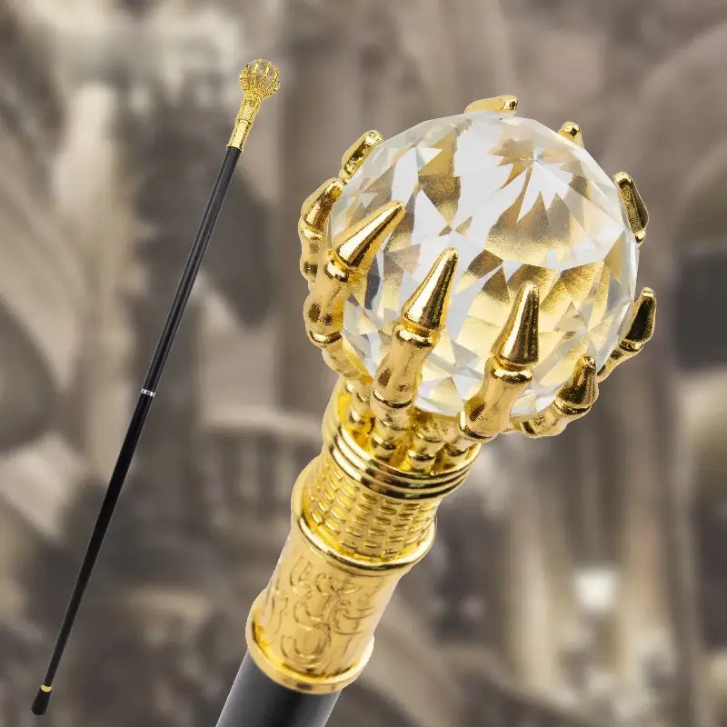 Canne de luxe boule transparent - 97cm - canne de marche