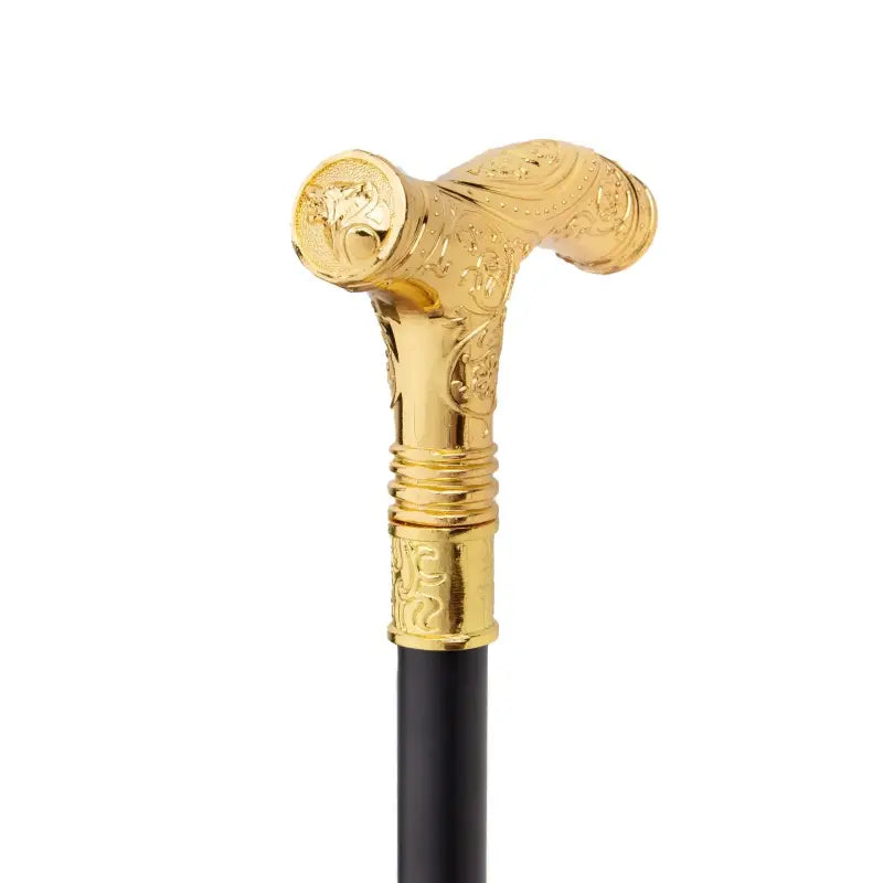 Canne de luxe loup doré - Gold Wolf - canne de marche