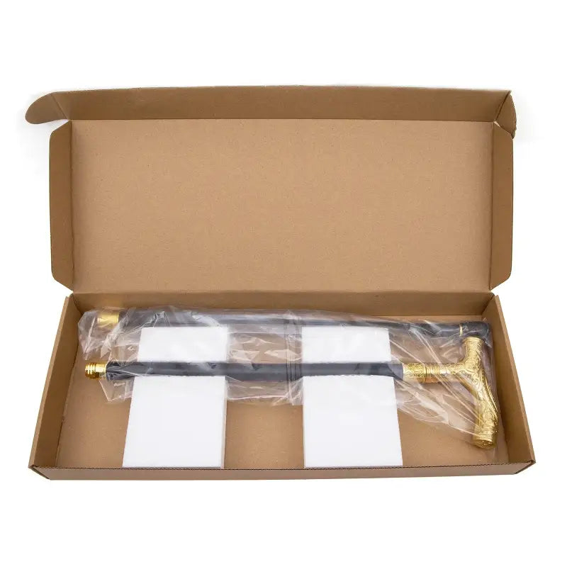 Canne de luxe loup doré - Gold Wolf - canne de marche