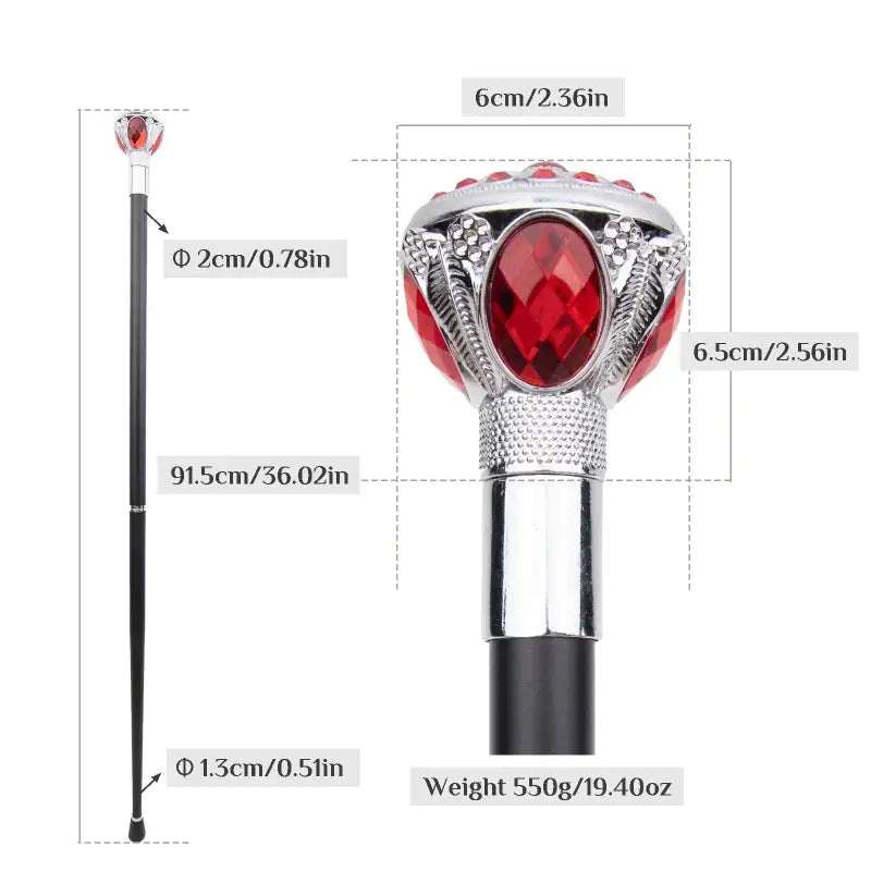 Canne de Luxe Motif Fleur - 91cm - canne de marche