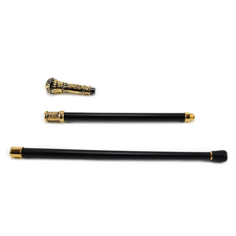 Canne de Luxe Noire Doré - Noir doré - canne de marche