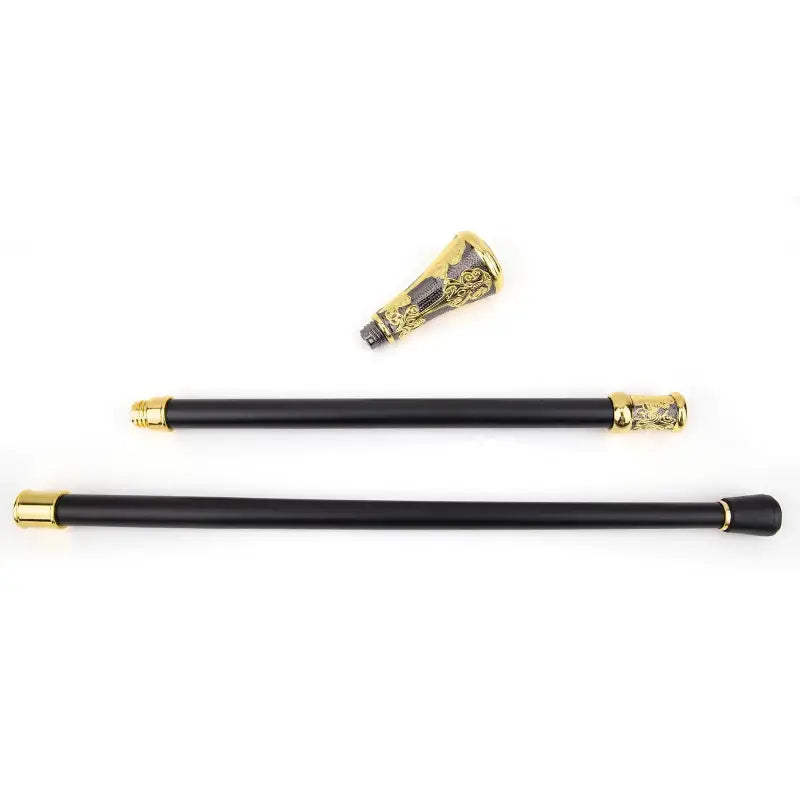Canne de Luxe Or et Noir - Or et Noir - canne de marche