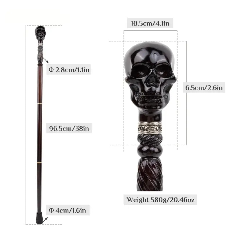 Canne de luxe Sculpté - Crane - canne de marche