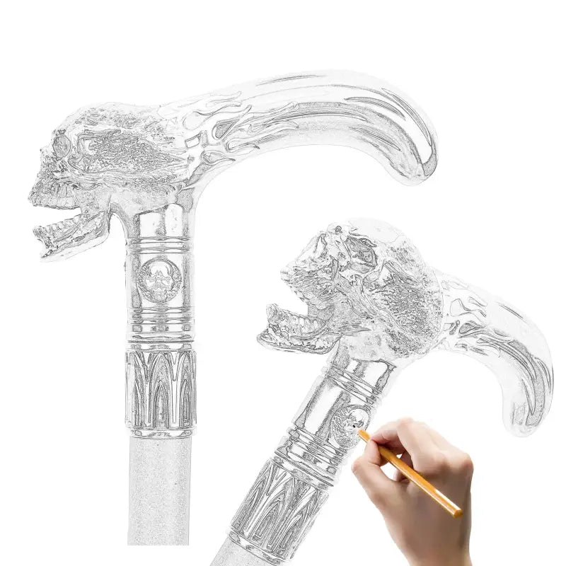 Canne de Luxe skull head - Skull Head - canne de marche