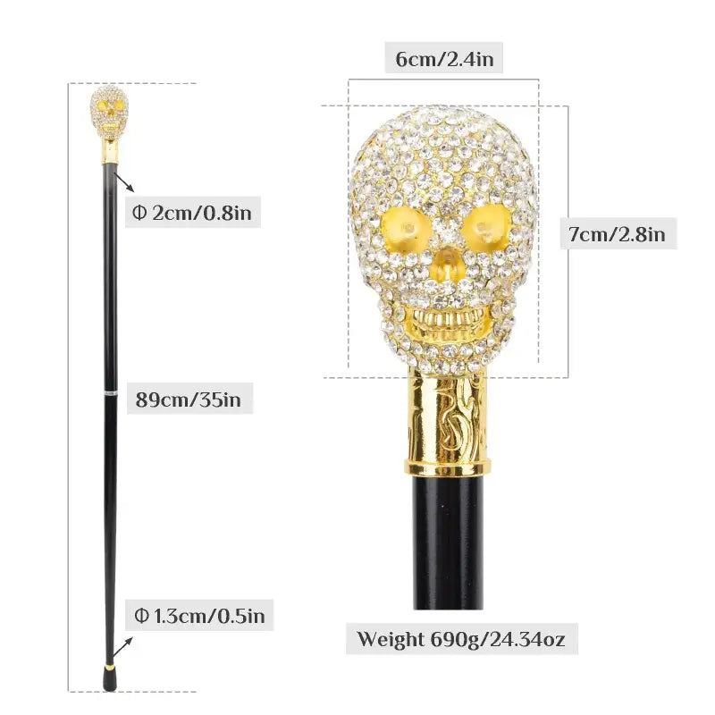 Canne de marche Crâne - 90cm - canne de marche