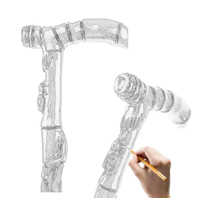 Canne de marche en Bambou - Bambou - canne de marche