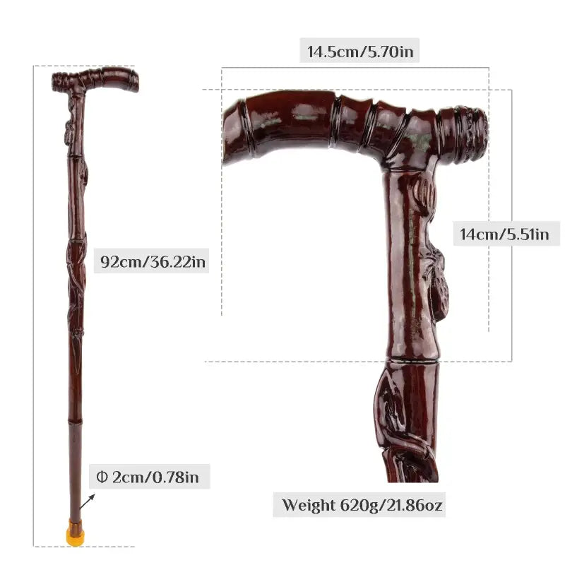 Canne de marche en Bambou - Bambou - canne de marche