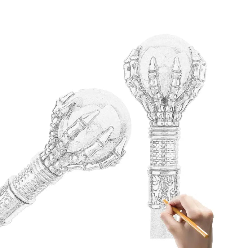 Canne de marche luxe boule - Noir - canne de marche