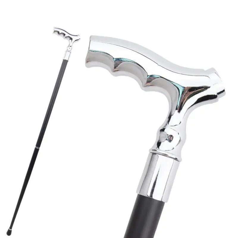 Canne de marche luxe en T - Argenté - canne de marche