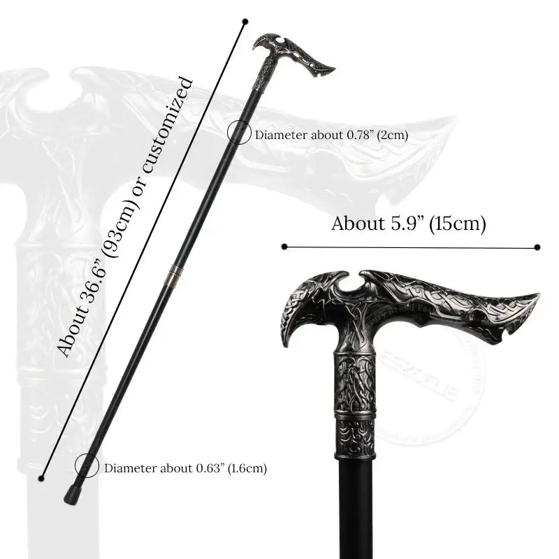 Canne de marche luxe homme - Sculpté - canne de marche