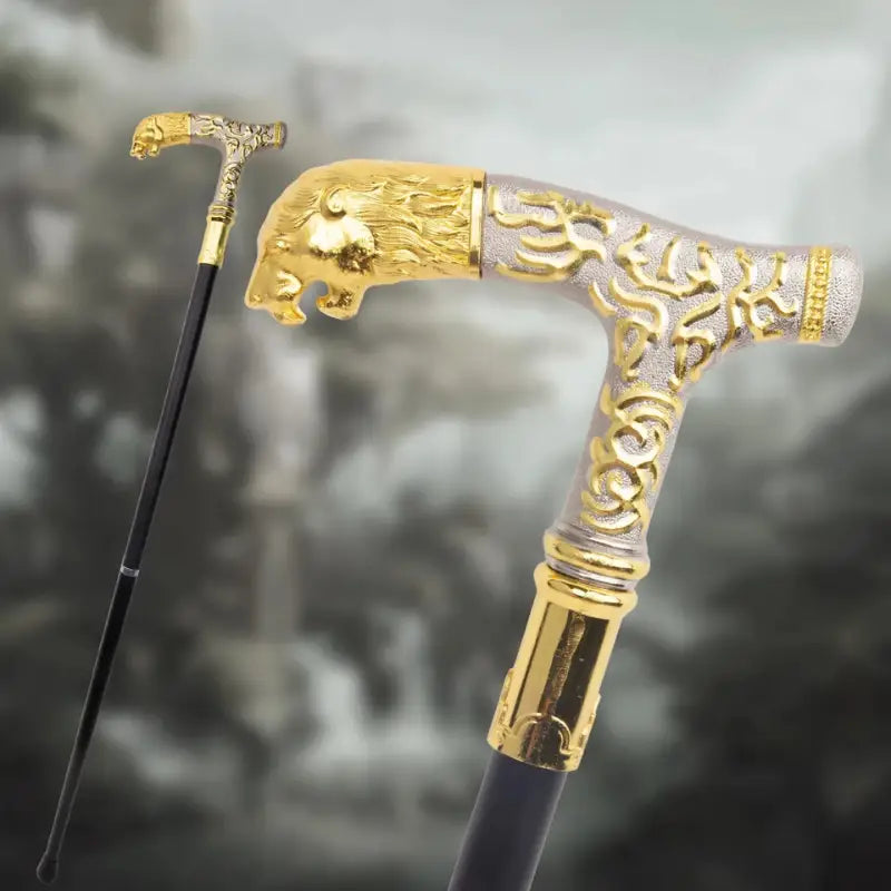 Canne de marche Luxe Lion - Tête de Lion - canne de marche