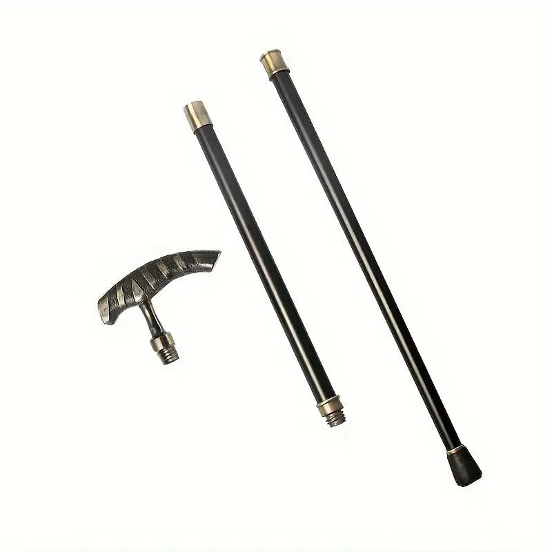 Canne de marche luxe rayée - Marteau courbée - canne de marche