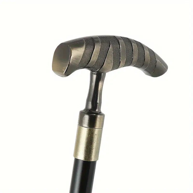 Canne de marche luxe rayée - Marteau courbée - canne de marche