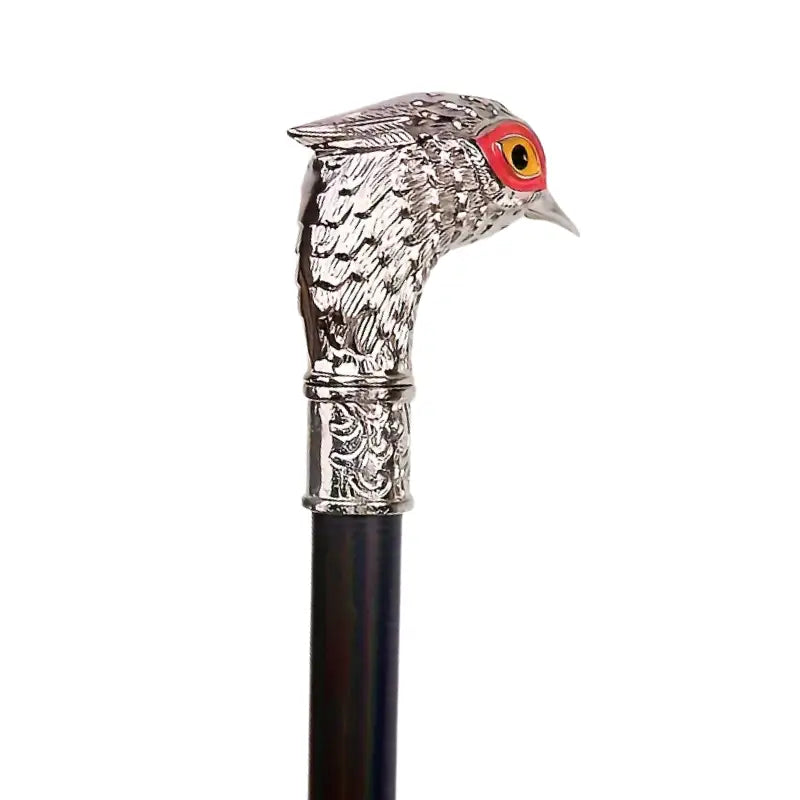 Canne de marche luxe tête d’aigle - Tête d’aigle argentée - canne de marche