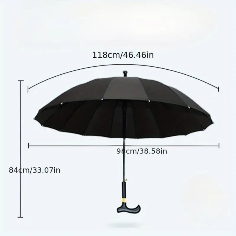 Canne de marche Parapluie - Noir - canne de marche