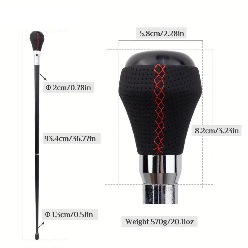 Canne de marche pommeau - Noir - canne de marche