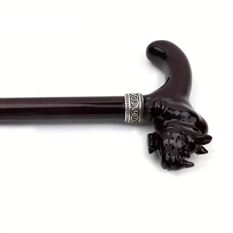 Canne en bois Rhinocéros brun - 92cm - canne de marche