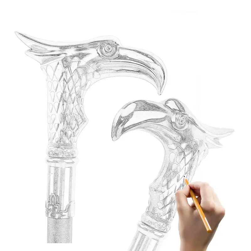 Canne épée Aigle Dorée - 93cm - canne de marche