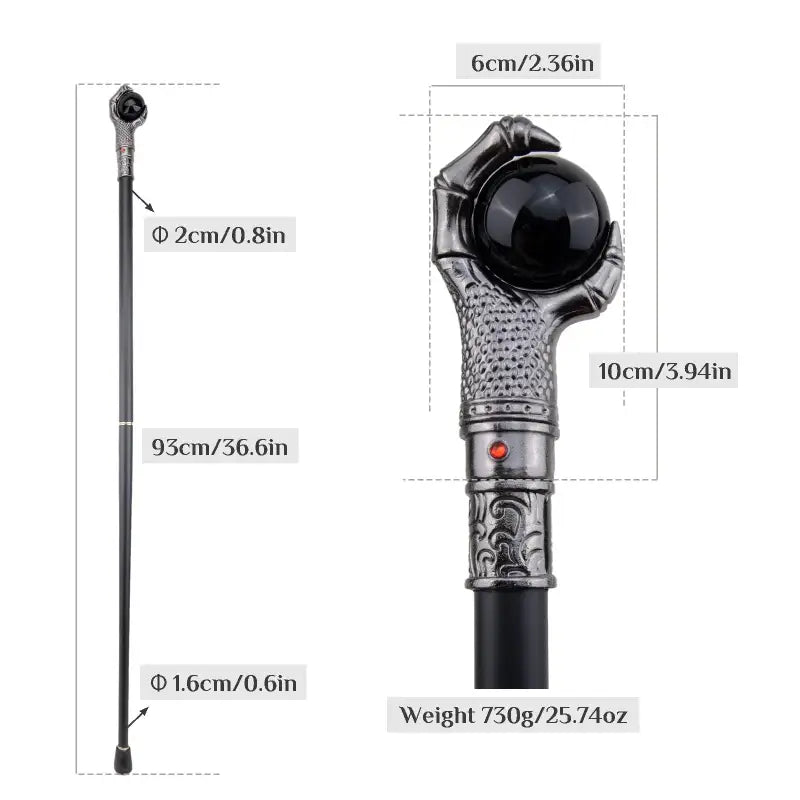 Canne épée Griffe de Dragon - 93cm - canne de marche