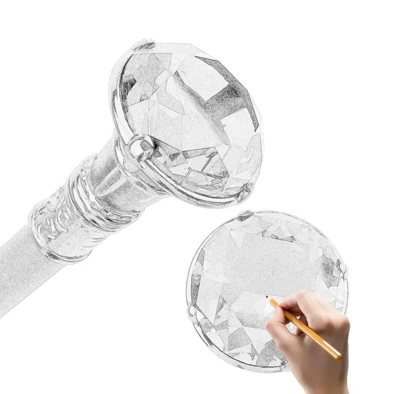 Canne épée Luxe Diamant Bleu - 90cm - canne de marche