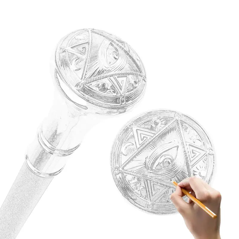 Canne franc maçon - 93cm - canne de marche