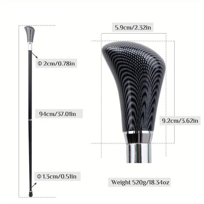 Canne gentleman - Noir - canne de marche