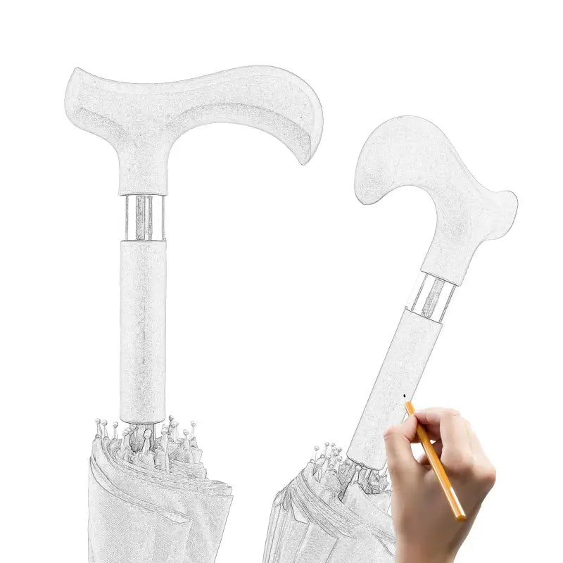 Canne Parapluie Femme - Rouge - canne de marche