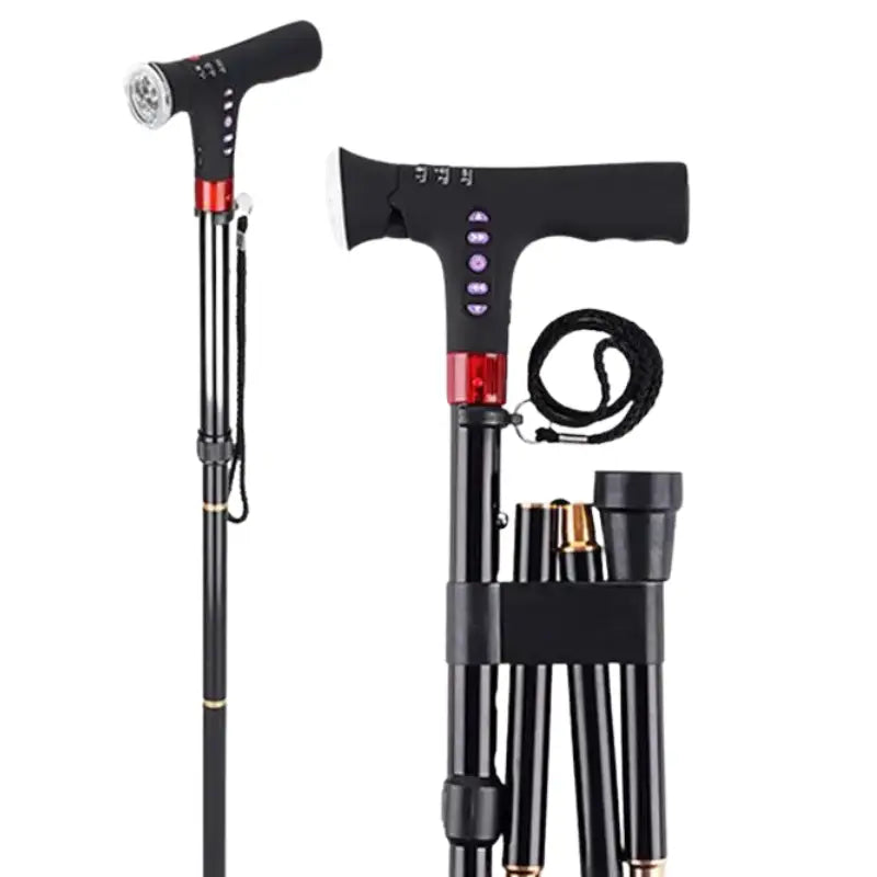 Canne Pliante Multifonction - Noir - canne de marche