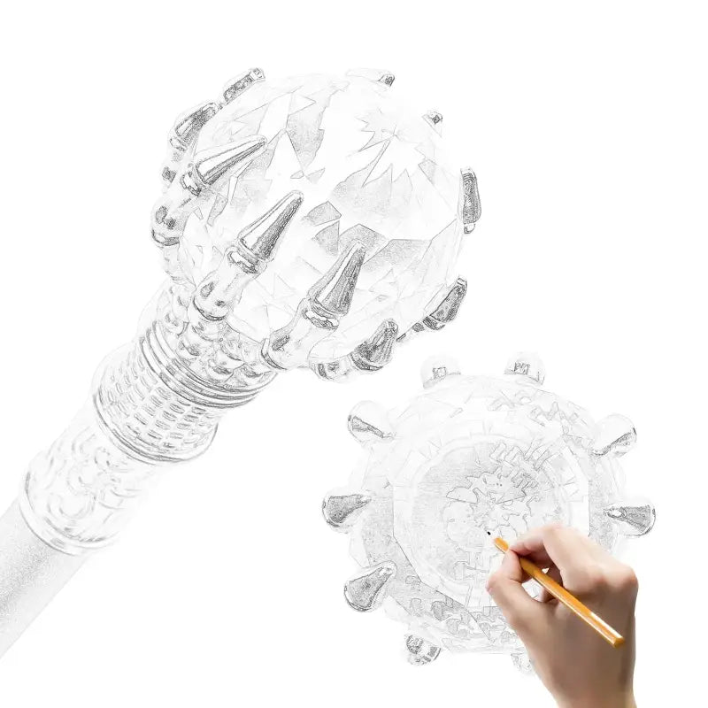 Canne de luxe boule transparent - 97cm - canne de marche - embout antidérapant