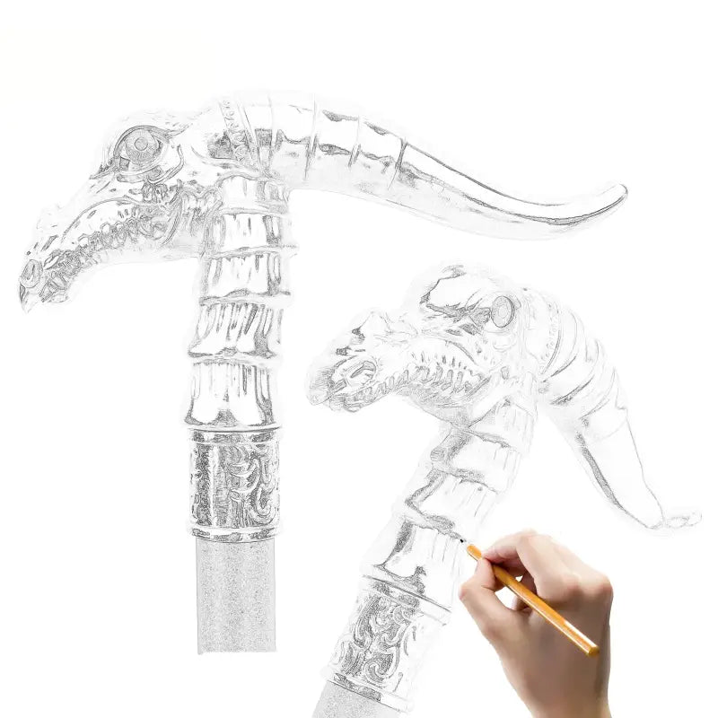 Canne de Luxe Dinosaure - Dinosaure - canne de marche - embout antidérapant