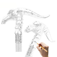 Canne de Luxe Dinosaure - Dinosaure - canne de marche - embout antidérapant