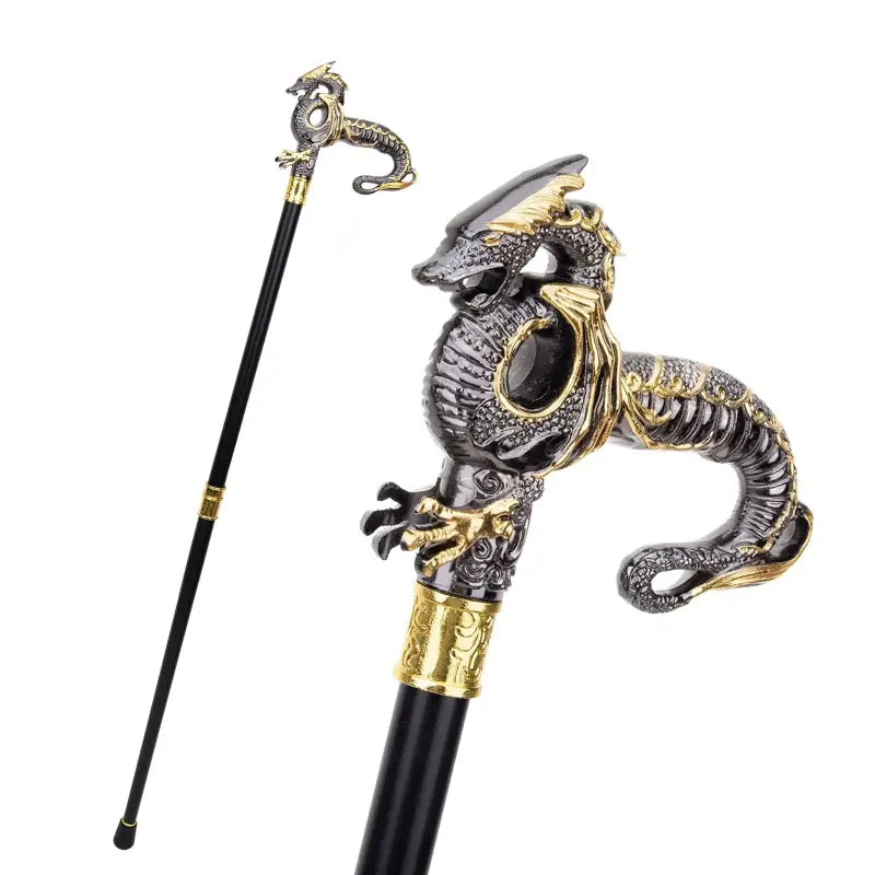 Canne de Luxe Dragon - Dragon - canne de marche - embout antidérapant