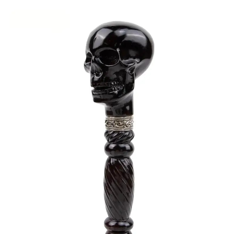 Canne de luxe Sculpté - Crane - canne de marche - détail du réglage en hauteur
