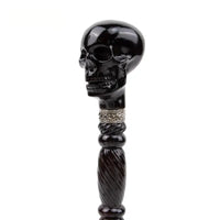 Canne de luxe Sculpté - Crane - canne de marche - détail du réglage en hauteur