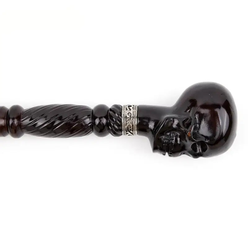 Canne de luxe Sculpté - Crane - canne de marche - vue de profil (2)