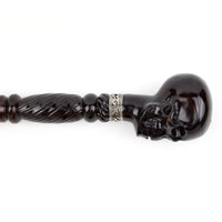 Canne de luxe Sculpté - Crane - canne de marche - vue de profil (2)