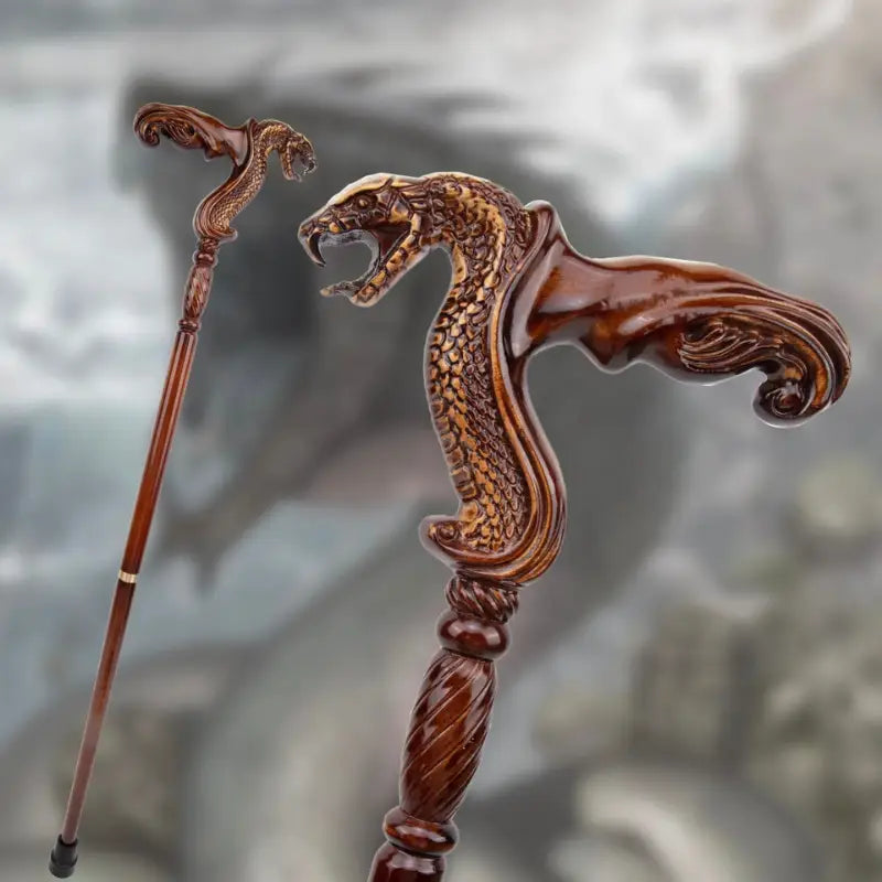 Canne de Luxe Serpent - Serpent - canne de marche - vue de face