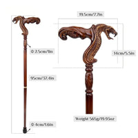 Canne de Luxe Serpent - Serpent - canne de marche - vue de face (2)