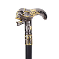 Canne de Luxe skull head - Skull Head - canne de marche - vue rapprochée