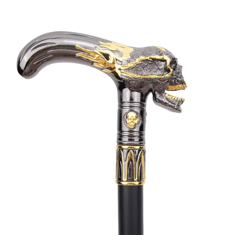 Canne de Luxe skull head - Skull Head - canne de marche - zoom sur la matière