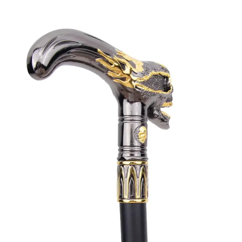 Canne de Luxe skull head - Skull Head - canne de marche - vue de trois quarts