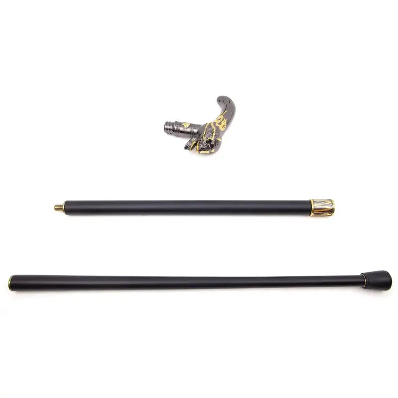 Canne de Luxe skull head - Skull Head - canne de marche - détail du fût