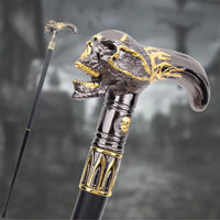 Canne de Luxe skull head - Skull Head - canne de marche - vue de face